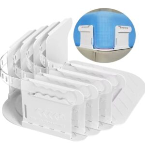 Bed Sheet Holder Set, 4 Pieces Adjustable Corner Grippers, Lock Sheet Holders for Mattress, White Plastic Clips Keep Sheets Firm and Tight