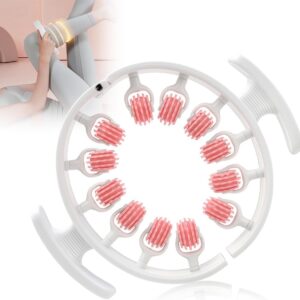 YEPZY Cellulite Massager, 360° Coverage Anti Cellulite Massager with 12 Rollers, Manual Massage Roller Anti-Cellulite Massage Devices for Legs, Glutee, Arms, Thighs & Abdomen (Pink)