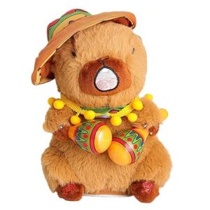 Talking Capybara Plush Toy, Interactive Dancing Stuffed Animal Mimicking Repeating What You Say, Musical Funny Toy Singing for Kids Birthday Gift